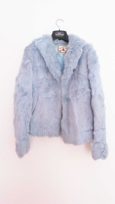 Haina Blana Naturala Iepure Bleu deschis