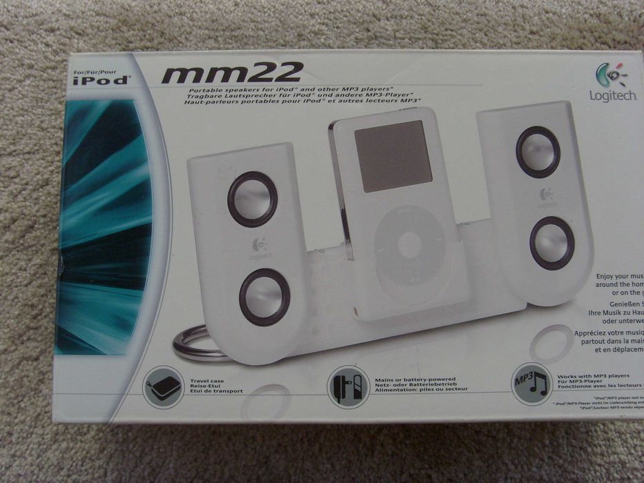 Sistem portabil de boxe pentru laptop,iPod,MP3.MP4 player LogitechMM22