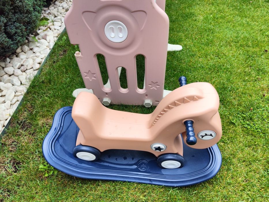 Tarc de joaca cu accesorii copii(Leagan, Calut, Tobogan). 204 x 204 cm