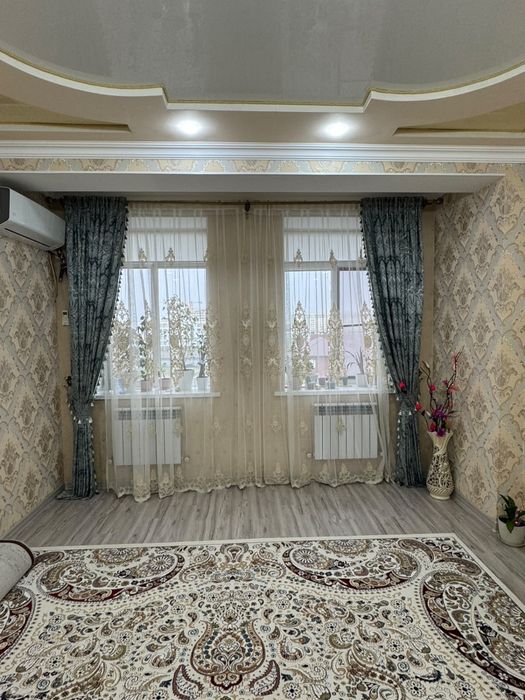 Тюль со шторами и с карнизом