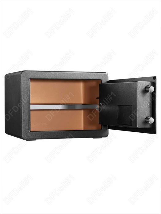 Сейф 250x350x250 Deli 33559 электронный код+ключ+отпечатком 10.1 кг