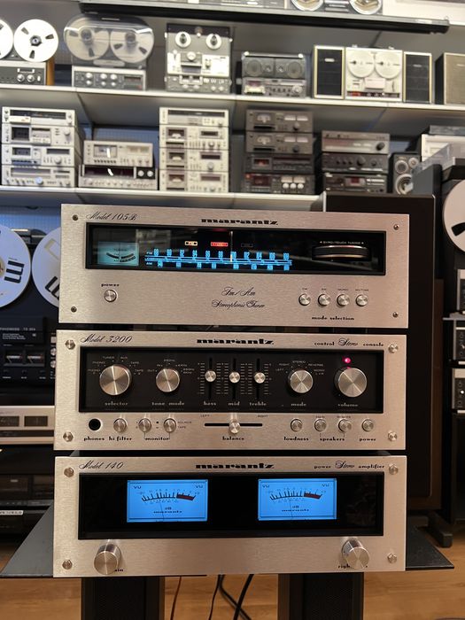 Amplificator de putere Marantz Model 140, Control Console/Preamplificator Marantz Model 3200, Tuner/radio Marantz Model 105B (FULL RECAP)