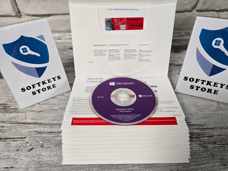 Microsoft Windows 10 Home/Pro OEM DVD Пакет