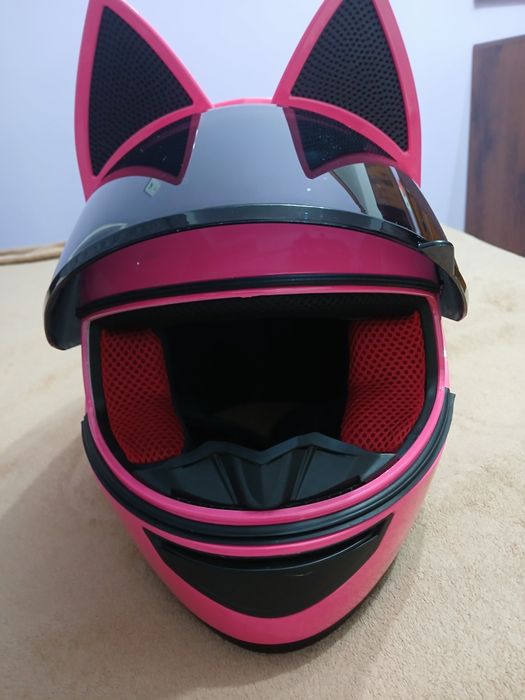 Мотошлем HNJ розовый