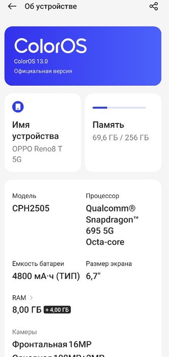 Продам Оппо Рено 8т 5G