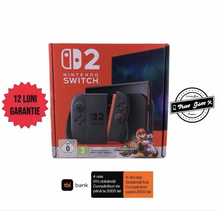 Consola Nintendo Switch 2 Light Red / Light Blue + Mario Cart| TrueGSM