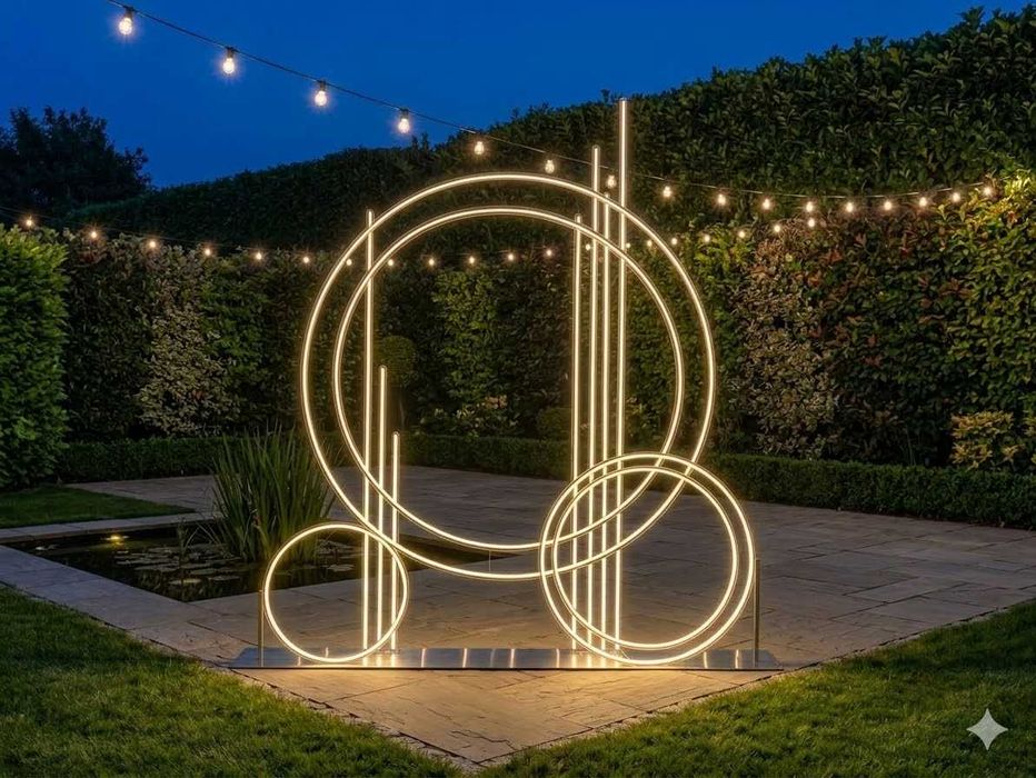 Модерна светеща арка за събития и фотозони