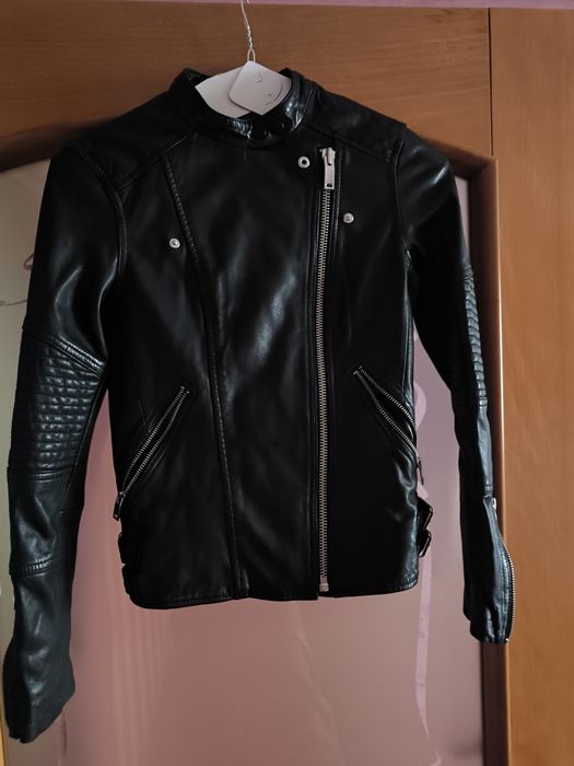 Jacheta piele Reiss Tallis Leather Biker