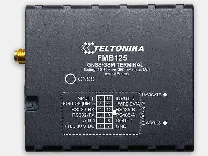 GPS трекер Teltonika FMB125, реле, датчик топлива | GPS treker