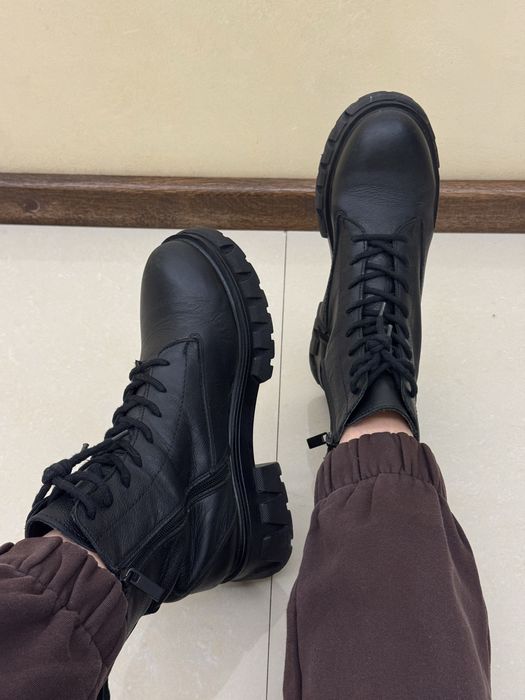 Ghete negre piele naturala 38