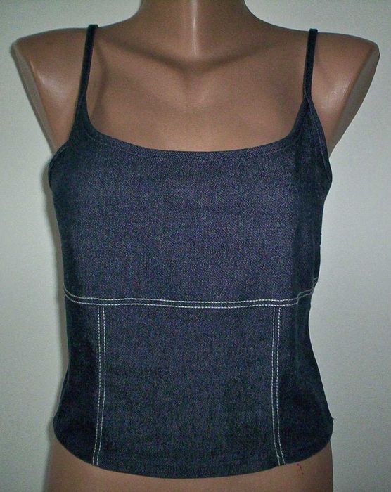 Top fir lame argintiu Bustiera blugi Jeans Pimkie maieu exotic colorat