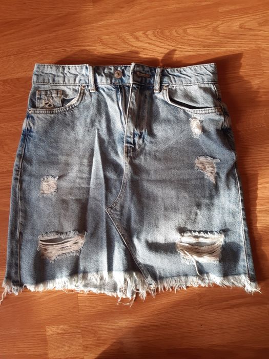 fusta de blugi albastra