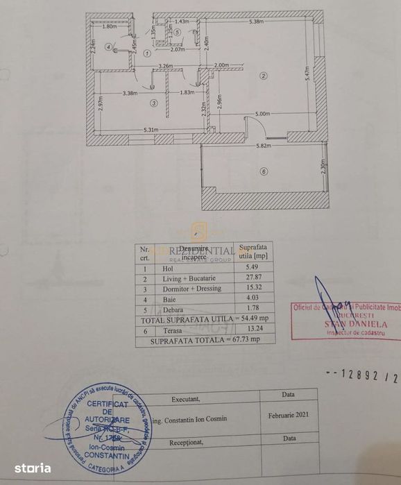 Apartament cochet cu terasa generoasa, 2 camere, in zona Parcul Carol