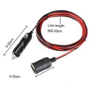 Удължител №3983 за запалка 12V/24V 15A 1.5 м