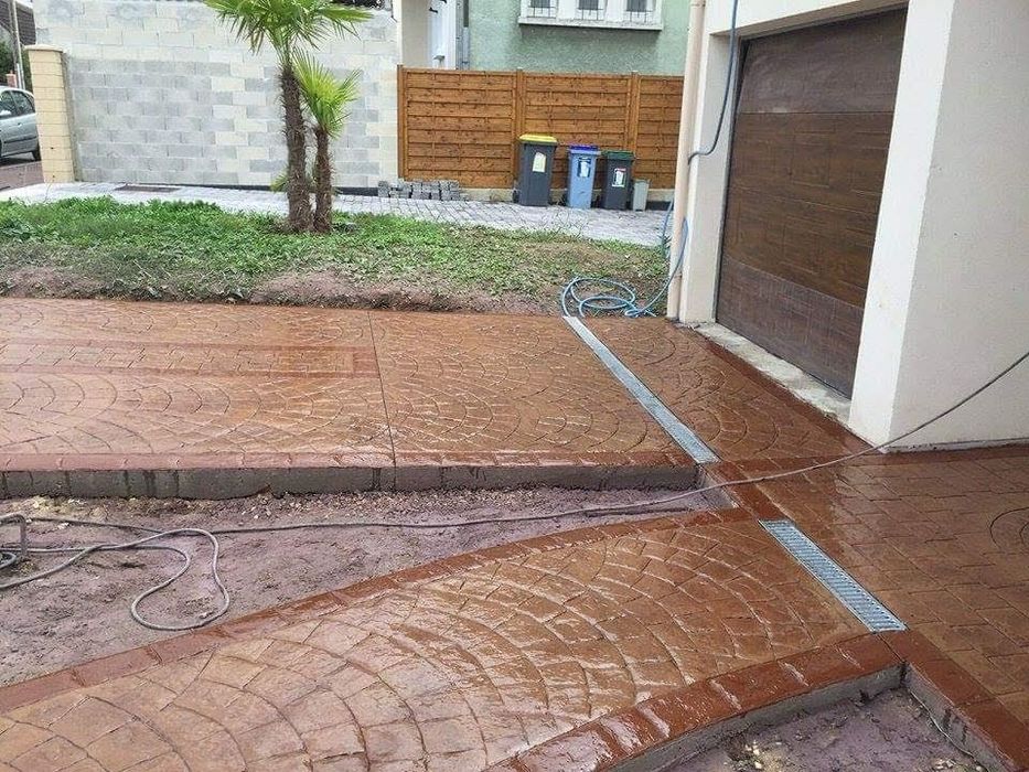 Beton amprentat, beton elicopterizat, beton amprentat în vertical