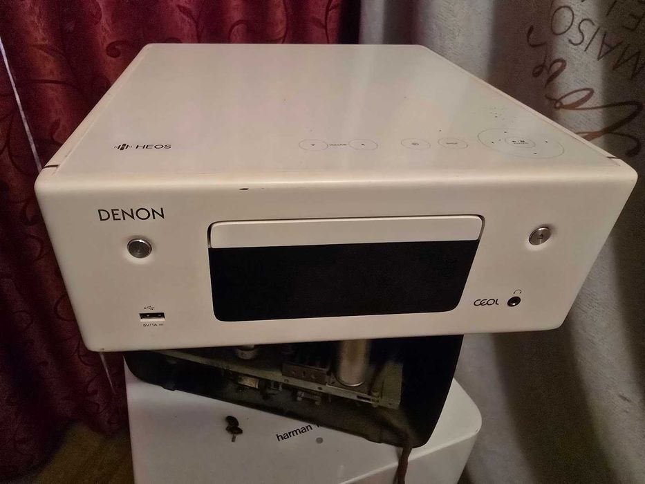 Minisistem Denon Ceol RCD-N10 wifi Heos Alexa alb