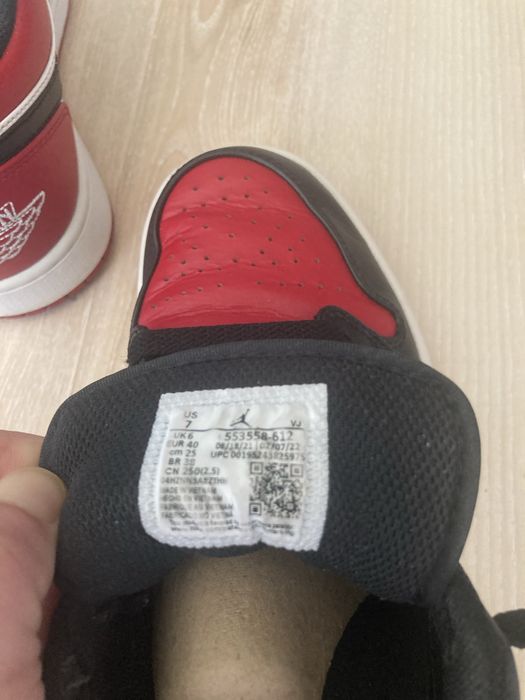 Мартаонки Air Jordan 1 Low “Bred Toe”