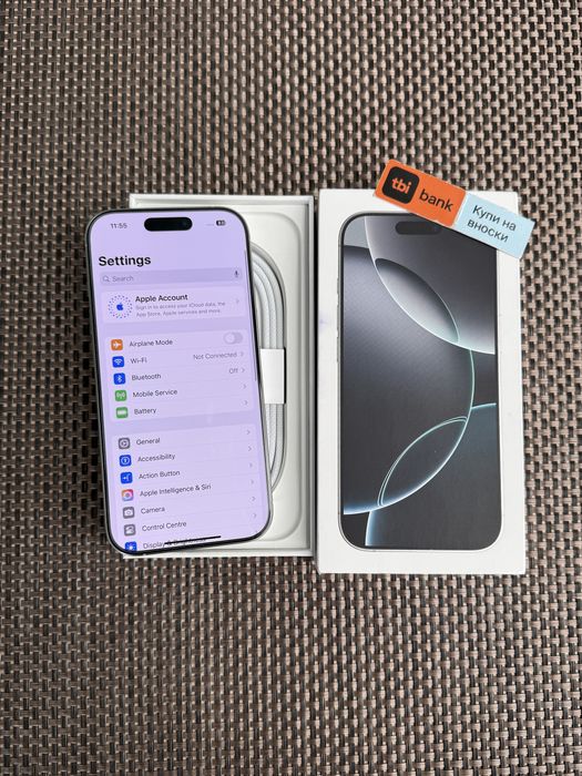 256!ЛИЗИНГ*68лв/м iPhone 16 pro*White Titanium айфон 16 про бял