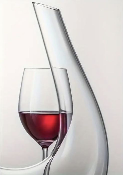 Елегантна стъклена кана за вино 1500 ml