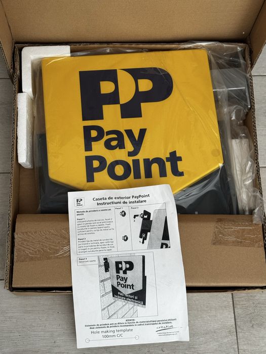 Firmă / Casetă luminoasă exterior PayPoint – NOUĂ la cutie