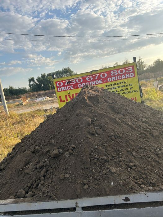 Nisip balast pietris pamant vegetal(buturugeni,posta,ogrezeni