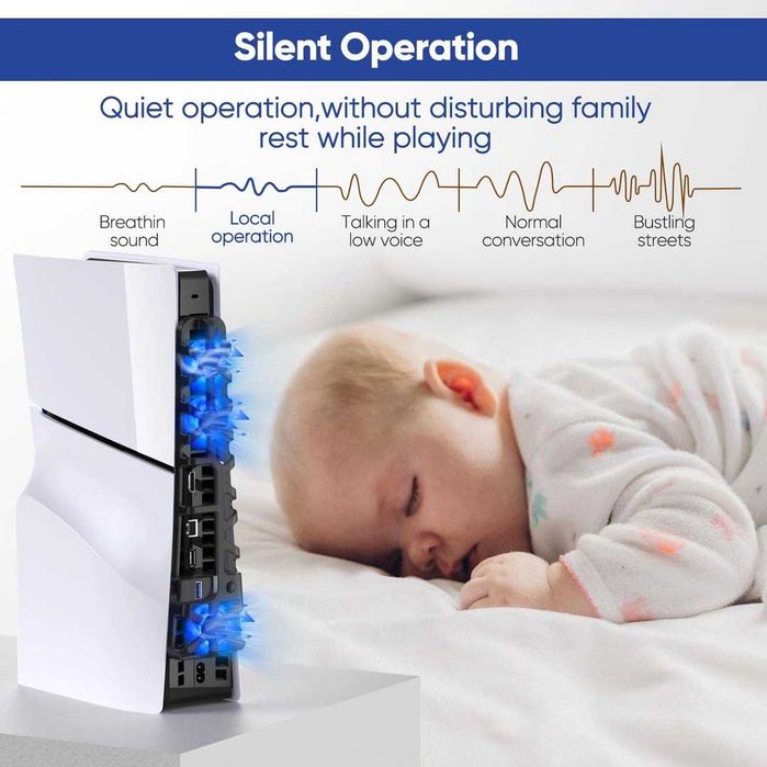 Cooler cu 3 ventilatoare FASTSNAIL pentru PS5 Slim