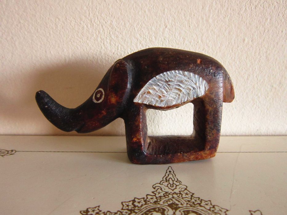 cadou rar Fauna Africii Rinocer handmade piatra 1960 Africa