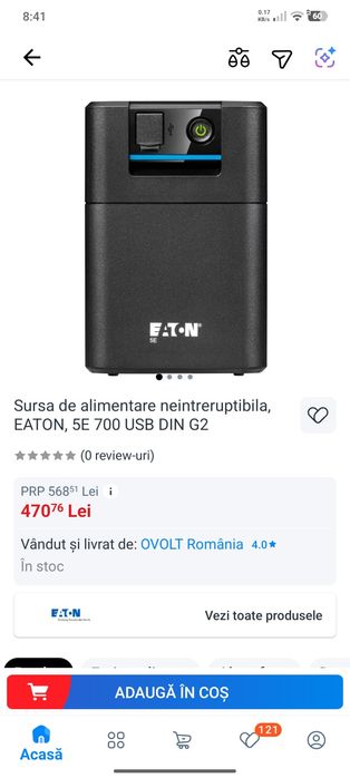UPS  Eaton, 5E 700 USB DIN G2