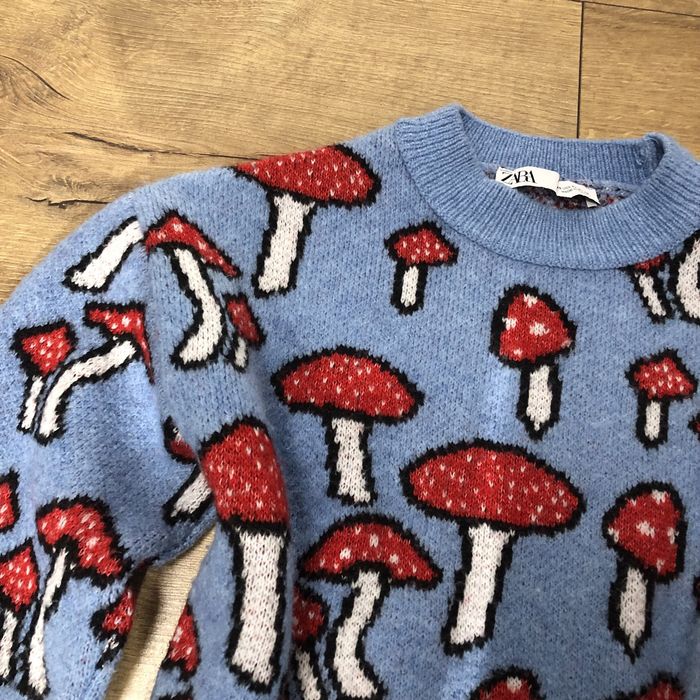 Zara зара пуловер с гъби