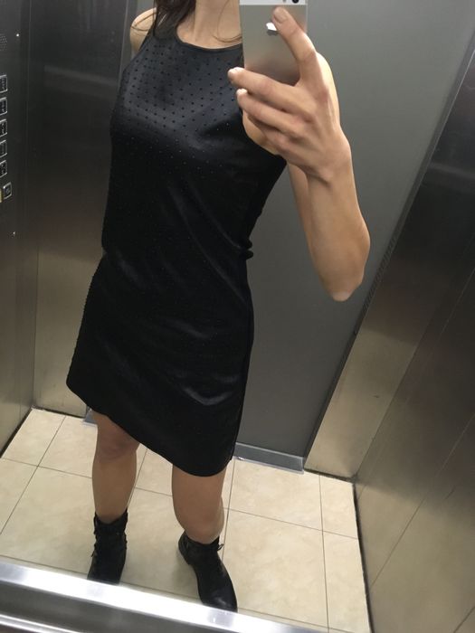 Рокля GUESS кожа и текстил