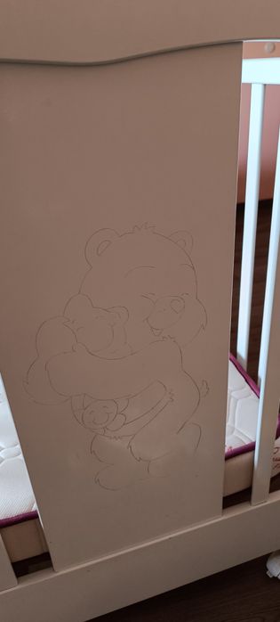 Бебешка кошара/легло + матрак 120/60см