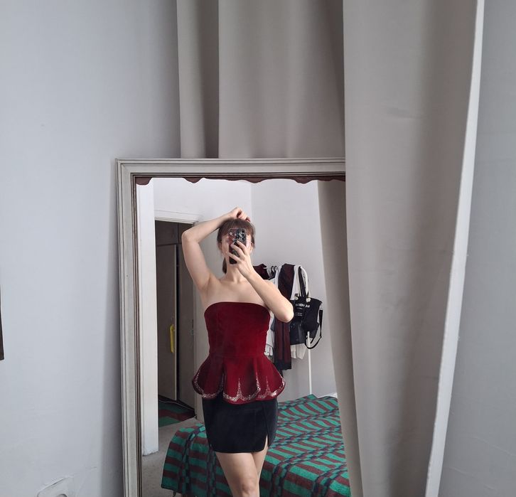 Корсет бархат со стразами