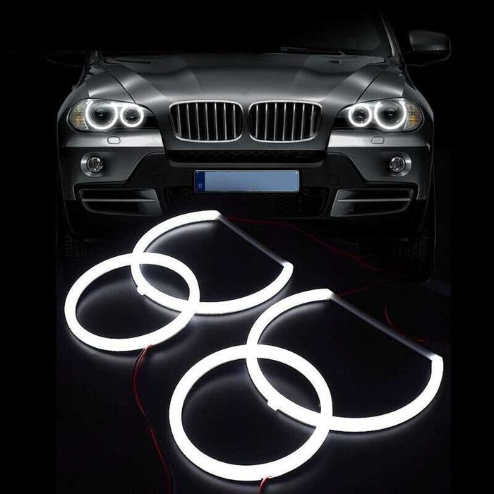 Set Kit inele Cercuri Angel Eyes Cotton LED BMW X5 E70, 110mm - 158mm