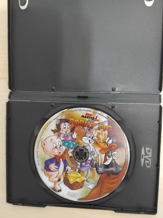 Vand 2 DVD-uri cu desene animate Porky Pig si prietenii