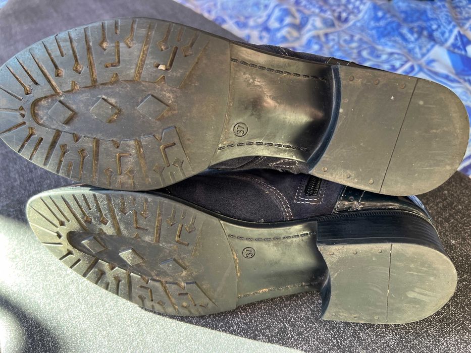 Пролетни ботуши от естествена кожа. .VERRA PELLE .Размер 37.