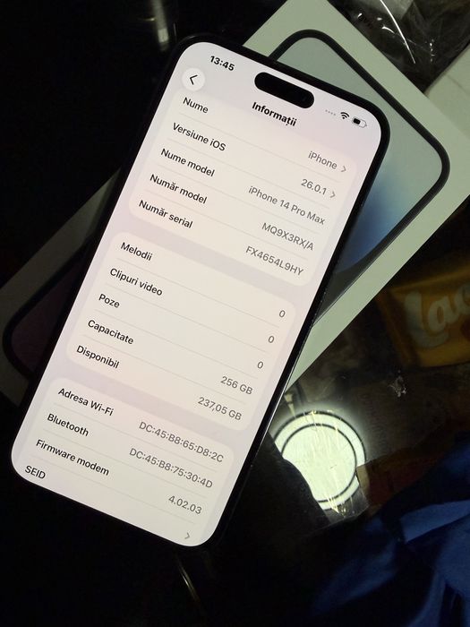 Vand Iphone 14 ProMax , DeepPurple , 256gb+36 de huse