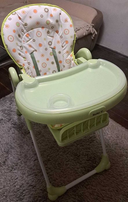 IMPECABIL-poate fi facut CADOU, scaun masa, BABY CARE, 5 trepte inaltime