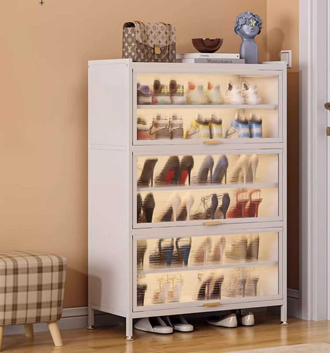 Обувной шкаф за дверь – металл,  Современный стальной шкаф для обуви