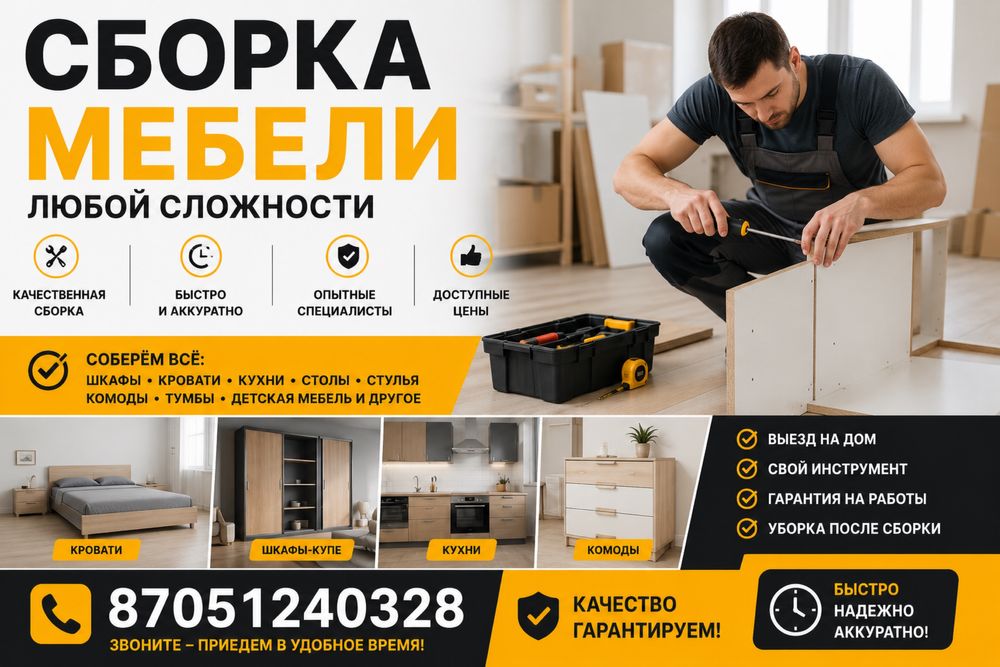 Сборка Мебели и Разборка Мебели Монтаж Демонтаж Мебели Мебельщик!