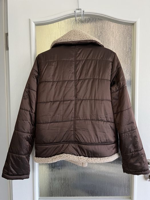 Топло дамско яке Stradivarius кафяво XS-S