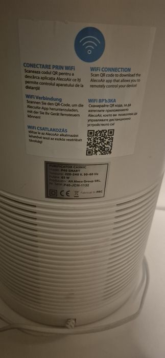 Purificator Aer AlecaoAir P40 Smart Wifi