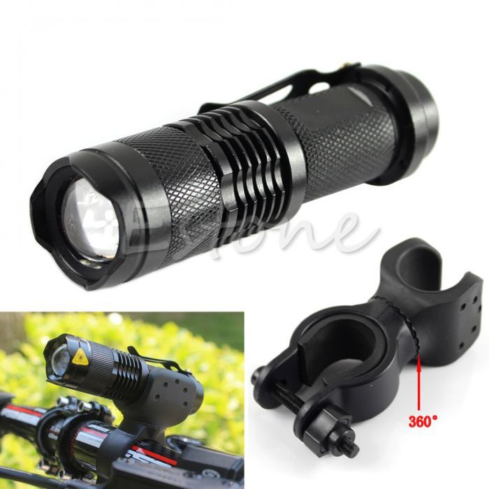 Far față 300 lumen + stop spate laser + mănuși bicicleta set - lumini