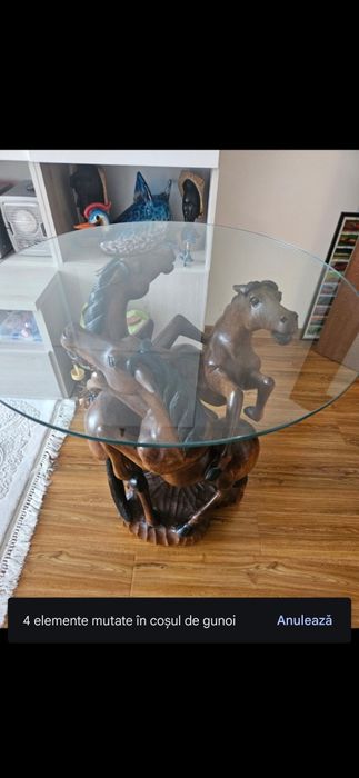 Sculptura masa cu cai , unicat pe România