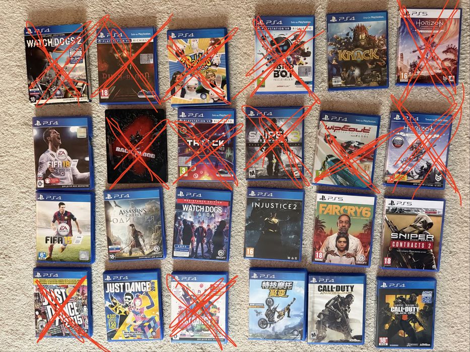 Диски на Ps4 и Ps5, игры VR