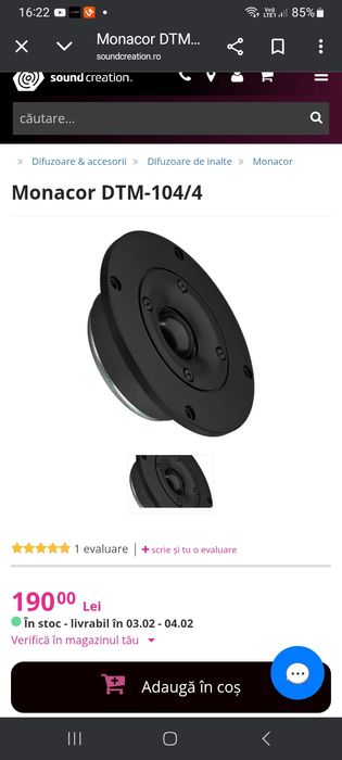 Tweeter  Monacor  DTM 104/4