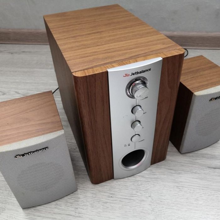 Компьютерные колонки JetBalance 2.1 JB-471, сабвуфер, дерево