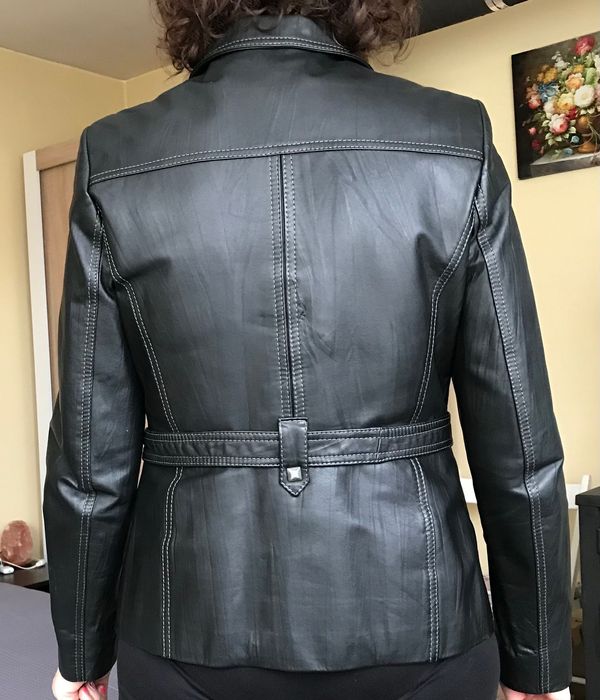 Кожено яке дамско Л L истинска кожа ново