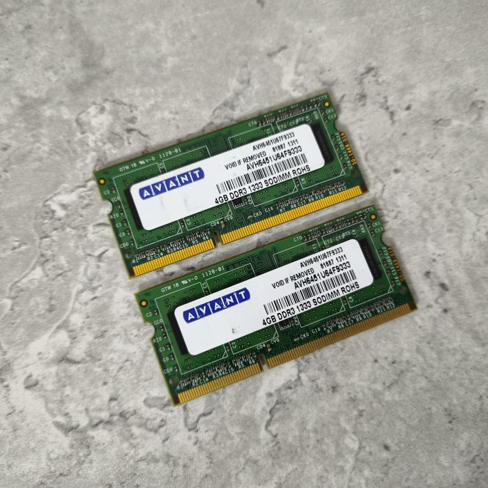 DDR3 1333mhz 4GB So-Dimm Avant (27шт)