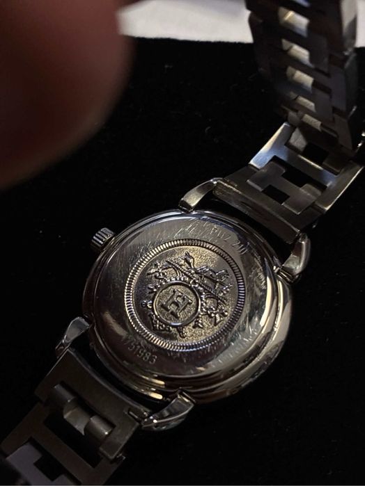 Женски часовник Hermes Pullman Date Gun Black