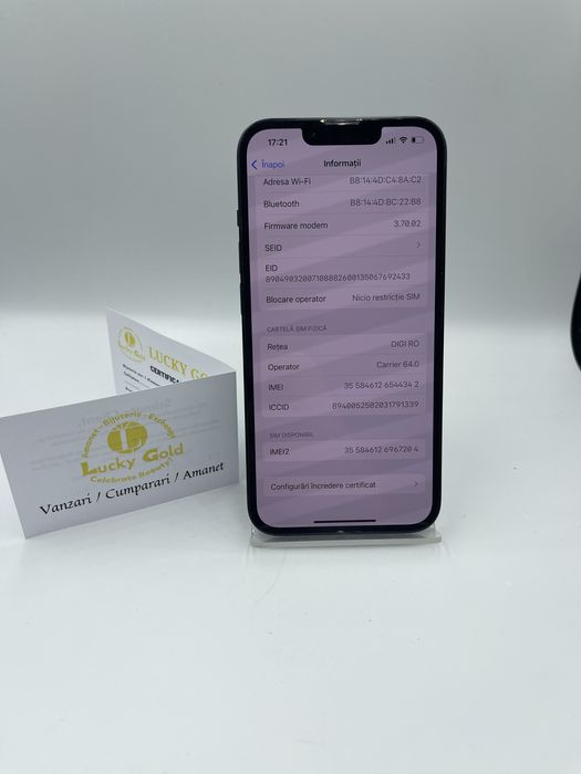 Iphone 14 128GB / 78% Bat GARANTIE/FACTURA #53491